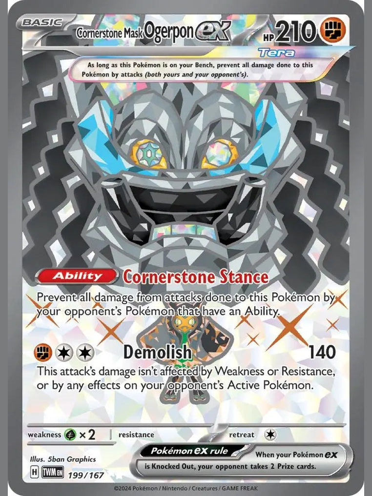 Cornerstone Mask Ogerpon ex - 199/167 [TWM - 199/167] SV06: Twilight Masquerade