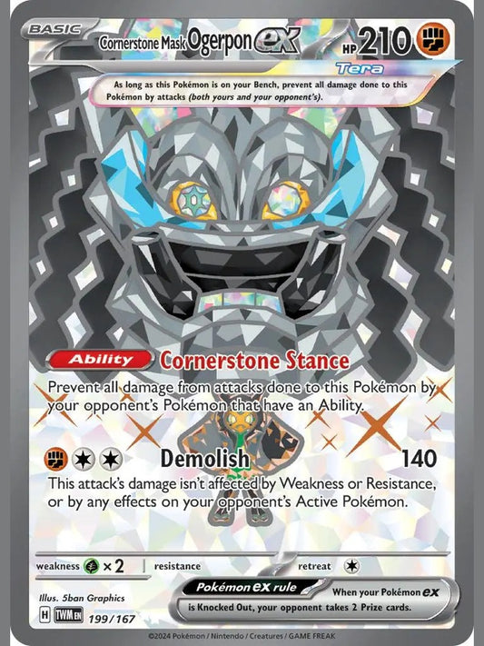 Cornerstone Mask Ogerpon ex - 199/167 [TWM - 199/167] SV06: Twilight Masquerade
