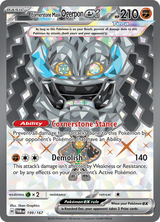 Cornerstone Mask Ogerpon ex - 199/167 [TWM - 199/167]