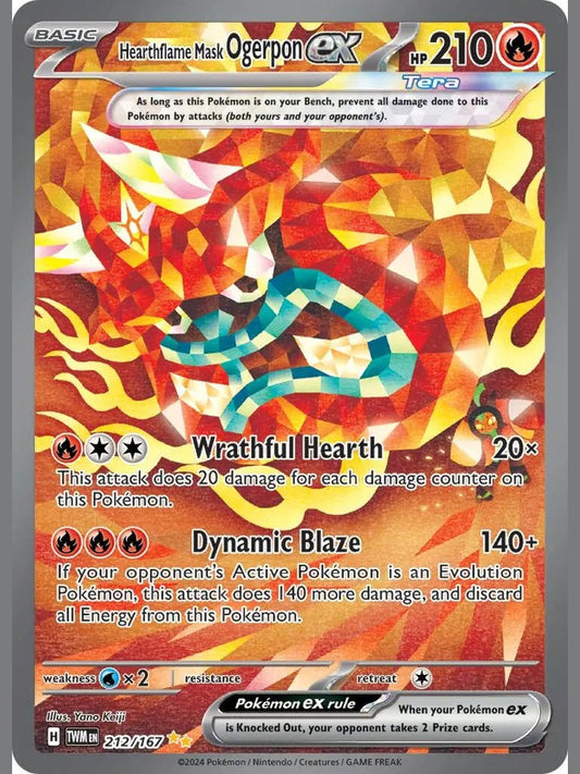 Hearthflame Mask Ogerpon ex - 212/167 [TWM - 212/167] SV06: Twilight Masquerade