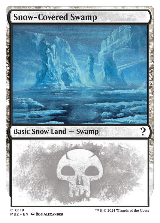 Snow-Covered Swamp (White Border)