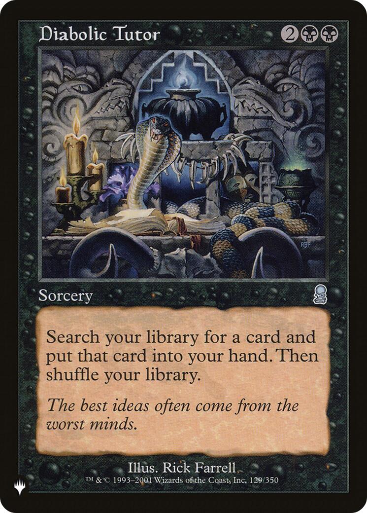 Diabolic Tutor [LIST - 129/350] - Shippin Texas