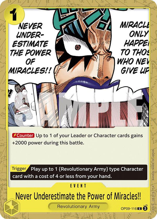 Never Underestimate the Power of Miracles!! [OP09 - OP09-116] - Shippin Texas