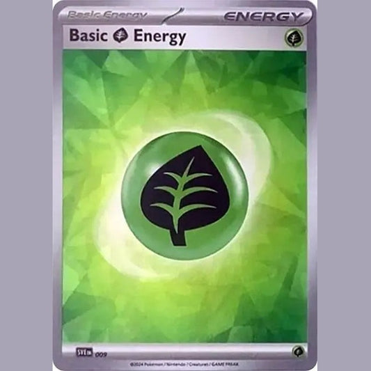 Basic Grass Energy (Cracked Ice Holo) [SCR - 009] SV07: Stellar Crown