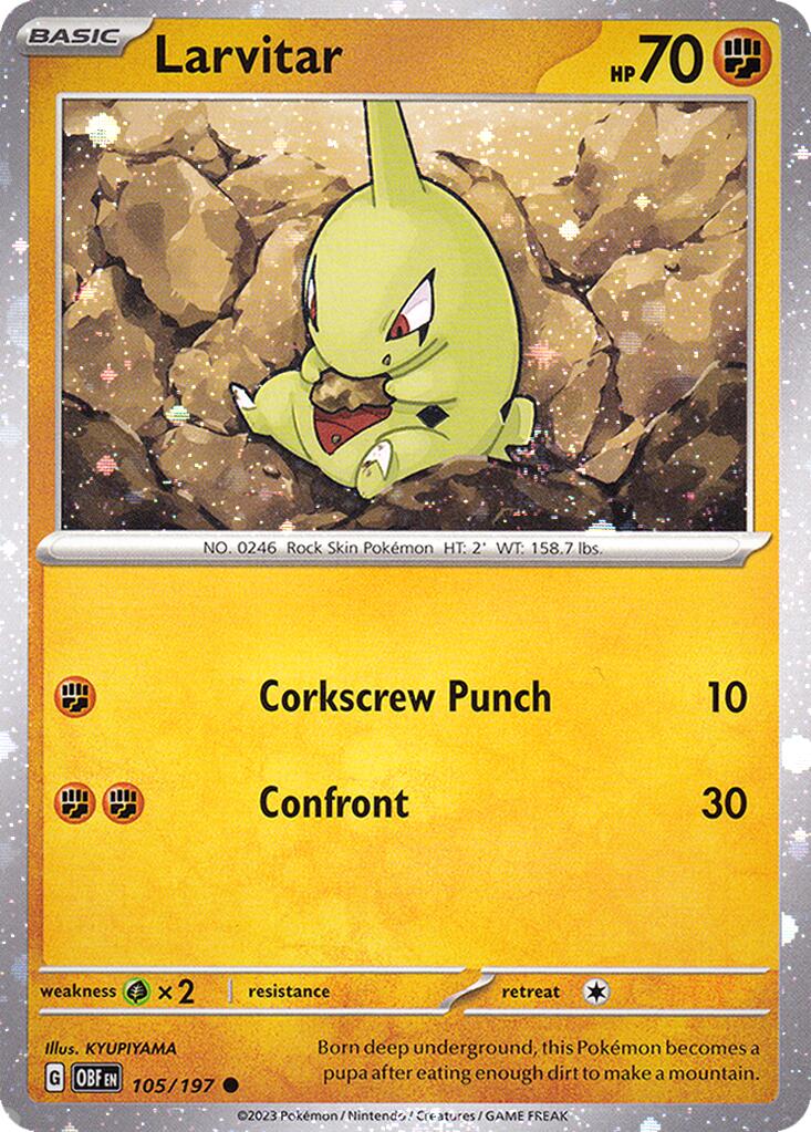 Larvitar - 105/197 (Cosmos Holo) [MCAP - 105/197] - Shippin Texas