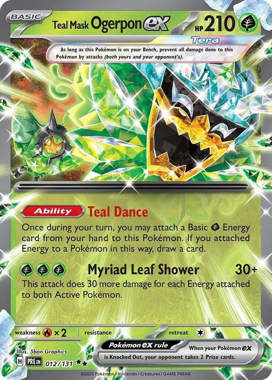 Teal Mask Ogerpon ex - 012/131 [PRE - 012/131] SV: Prismatic Evolutions