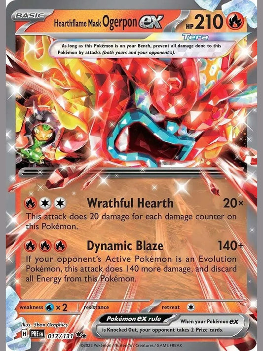 Hearthflame Mask Ogerpon ex - 017/131 [PRE - 017/131] SV: Prismatic Evolutions
