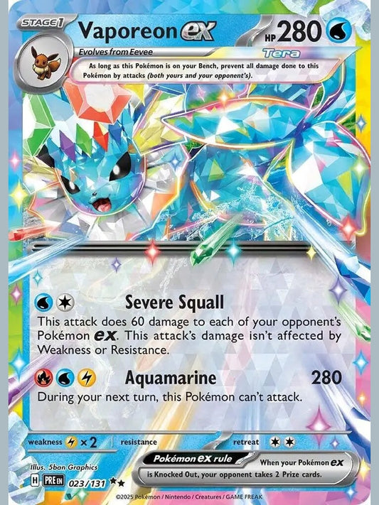 Vaporeon ex - 023/131 [PRE - 023/131] SV: Prismatic Evolutions