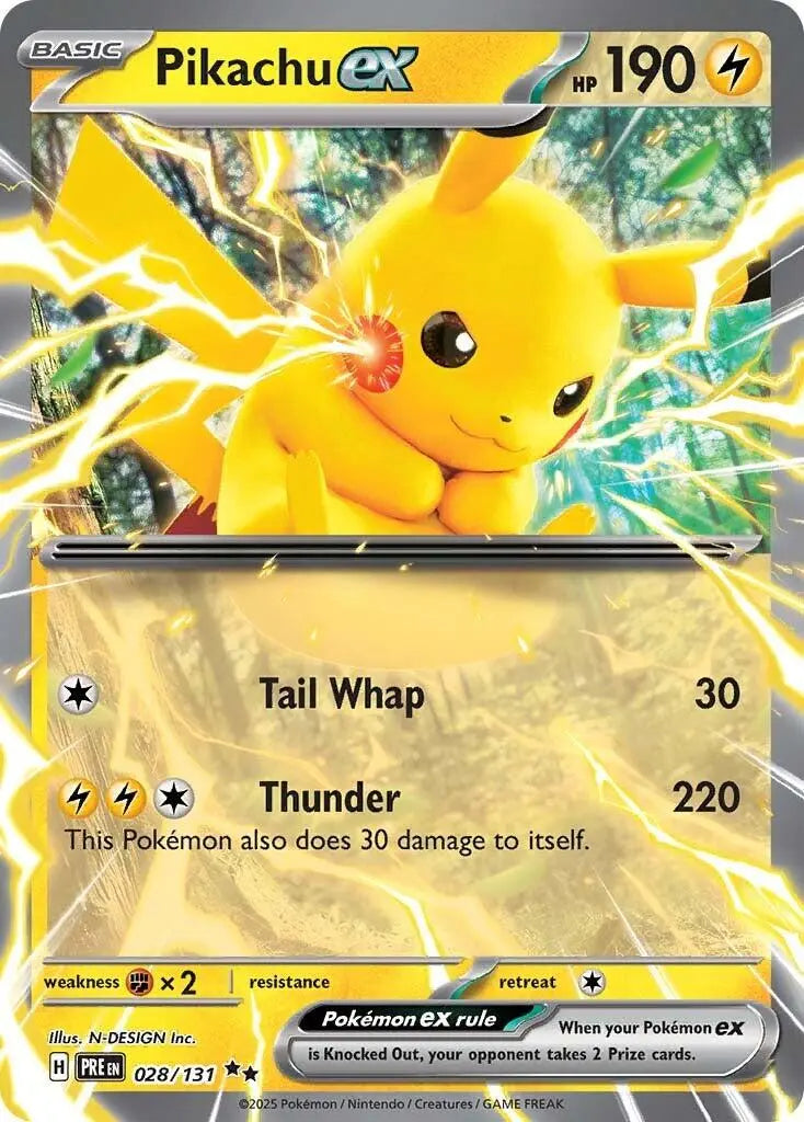 Pikachu ex - 028/131 [PRE - 028/131] SV: Prismatic Evolutions