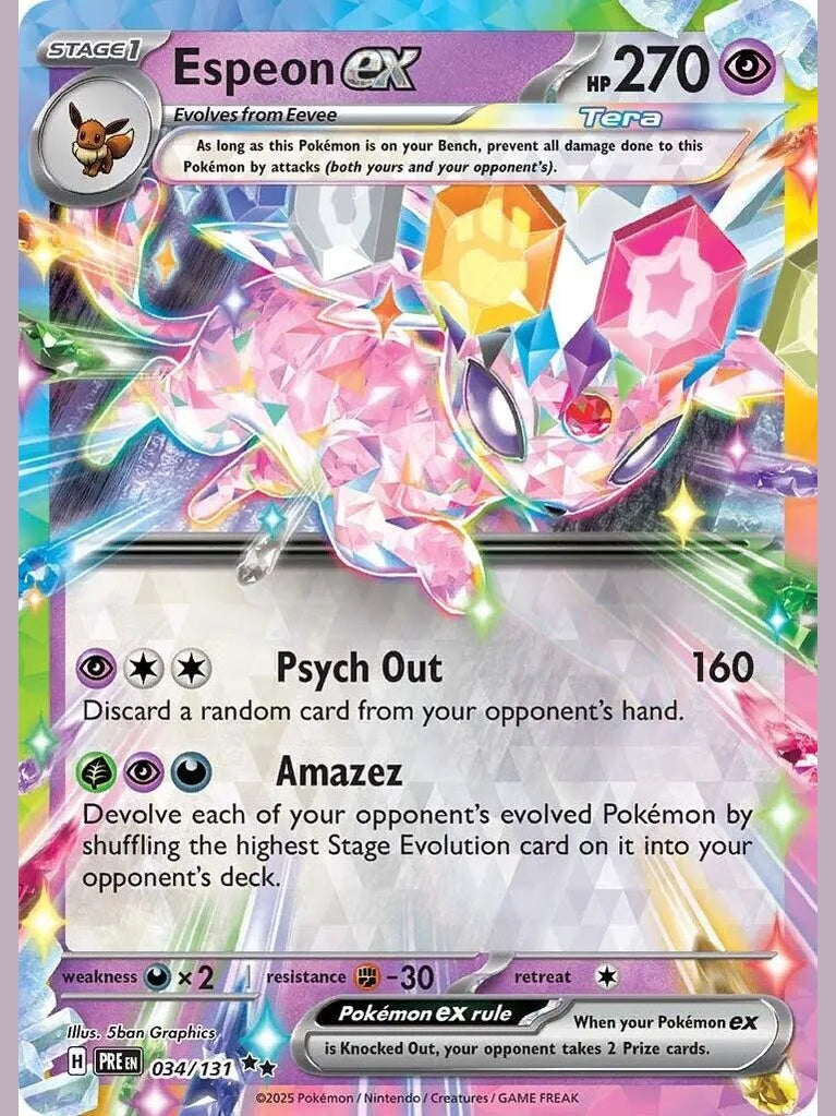 Espeon ex - 034/131 [PRE - 034/131] SV: Prismatic Evolutions