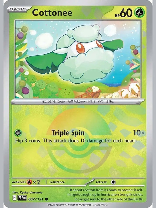 Cottonee (Poke Ball Pattern) [PRE - 007/131] SV: Prismatic Evolutions