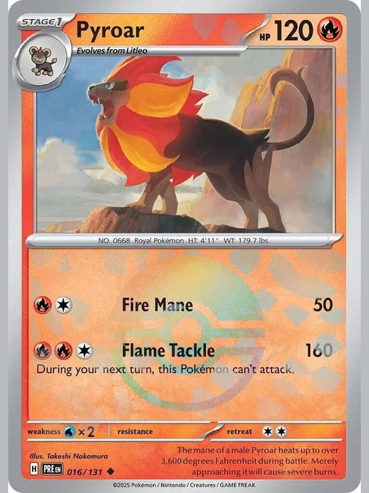 Pyroar (Poke Ball Pattern) [PRE - 016/131] SV: Prismatic Evolutions