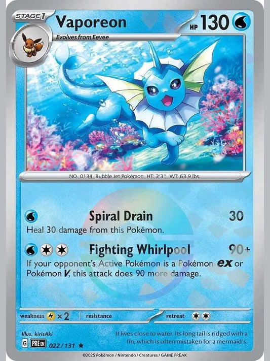 Vaporeon (Poke Ball Pattern) [PRE - 022/131] SV: Prismatic Evolutions