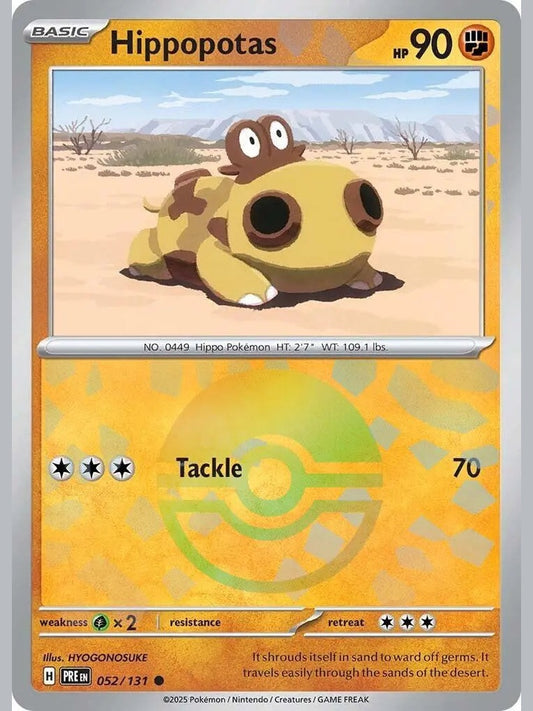 Hippopotas (Poke Ball Pattern) [PRE - 052/131] SV: Prismatic Evolutions