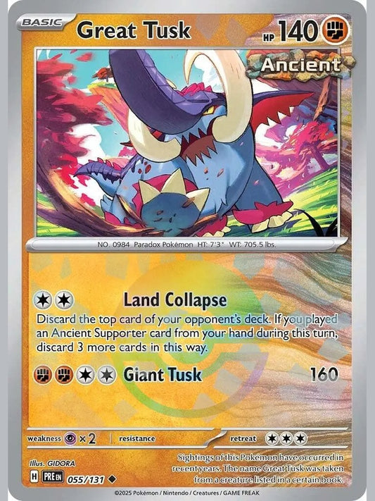 Great Tusk (Poke Ball Pattern) [PRE - 055/131] SV: Prismatic Evolutions