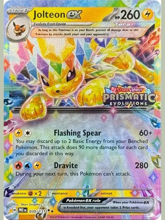 Jolteon ex - 030/131 (Prismatic Evolutions Stamp) [MCAP - 030/131] Miscellaneous Cards & Products