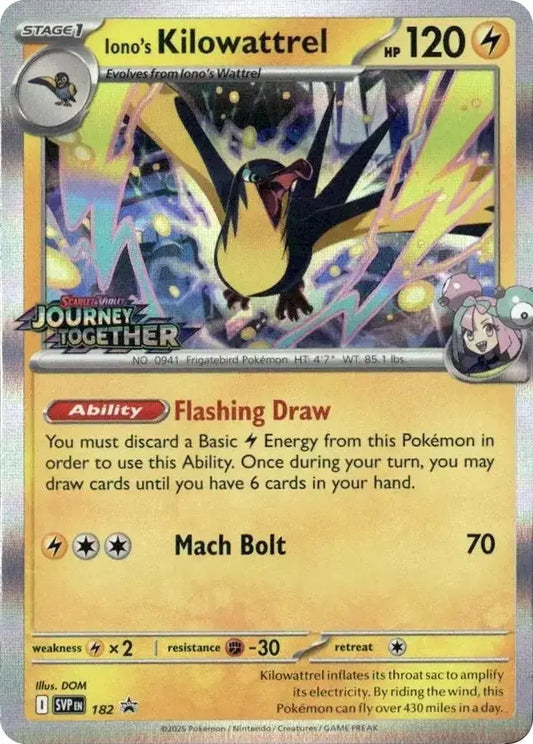 Iono's Kilowattrel - 182 (Prerelease) [SVP - 182] SV: Scarlet & Violet Promo Cards