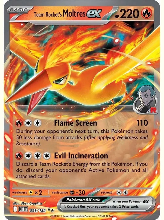 Team Rocket's Moltres ex [DRI - 031/182] SV10: Destined Rivals