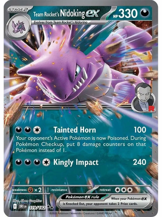 Team Rocket's Nidoking ex - 119/182 [DRI - 119/182] SV10: Destined Rivals
