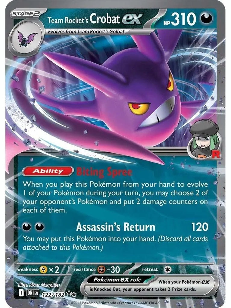 Team Rocket's Crobat ex - 122/182 [DRI - 122/182] SV10: Destined Rivals