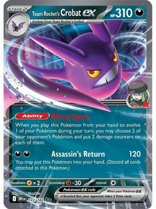 Team Rocket's Crobat ex - 122/182 [DRI - 122/182] SV10: Destined Rivals