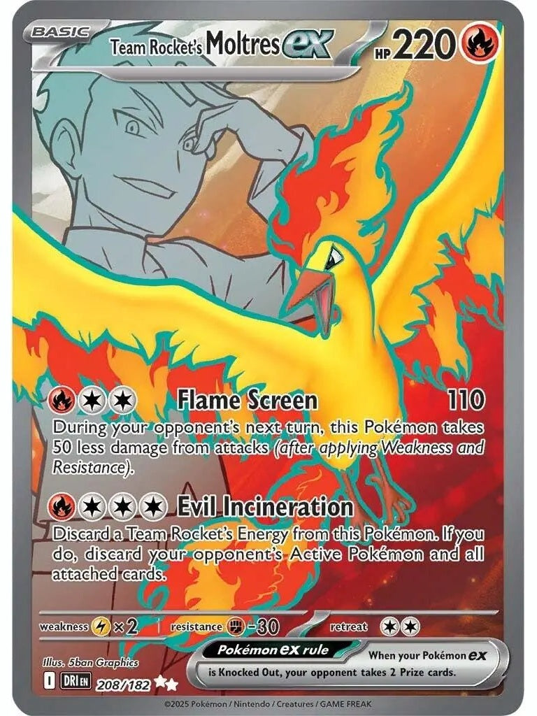 Team Rocket's Moltres ex - 208/182 [DRI - 208/182] SV10: Destined Rivals