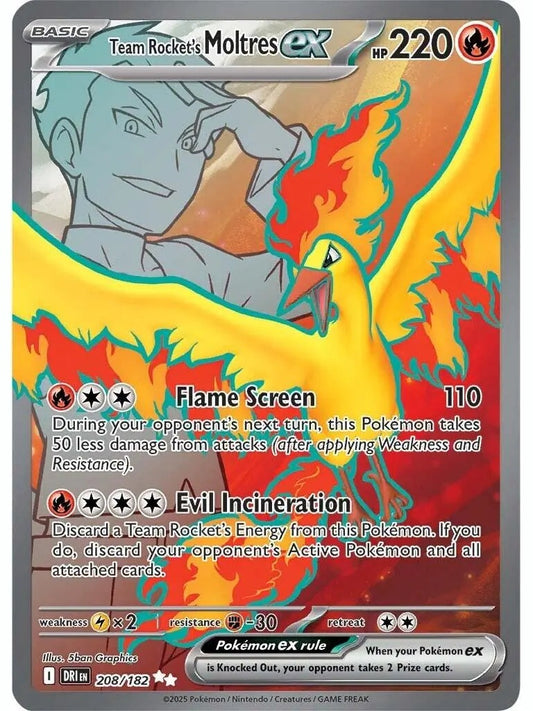 Team Rocket's Moltres ex - 208/182 [DRI - 208/182] SV10: Destined Rivals