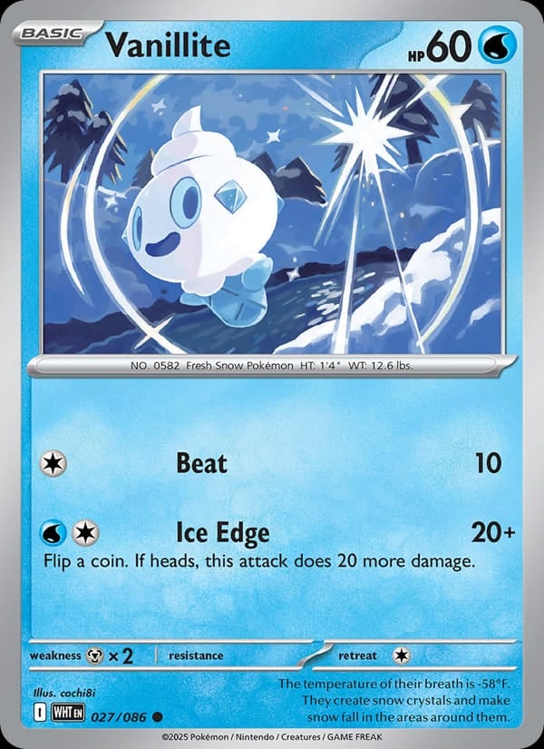 Vanillite (Master Ball Pattern) [WHT - 027/086] - Shippin Texas