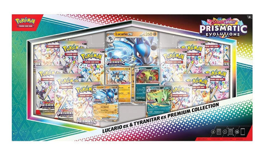 Prismatic Evolutions Lucario ex & Tyranitar ex Premium Collection (Sam's Club) [MCAP] - Shippin Texas