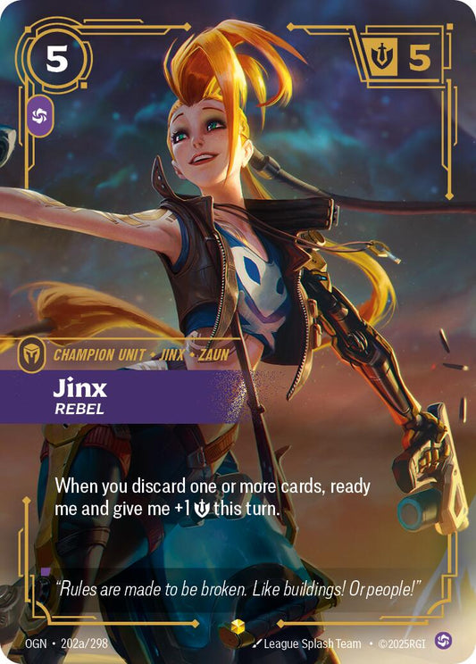 Jinx - Rebel (Alternate Art) [OGN - 202a/298] - Shippin Texas