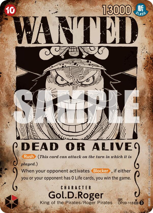 Gol.D.Roger - OP09-118 (SP) (Wanted Poster) [OP13 - OP09-118] - Shippin Texas