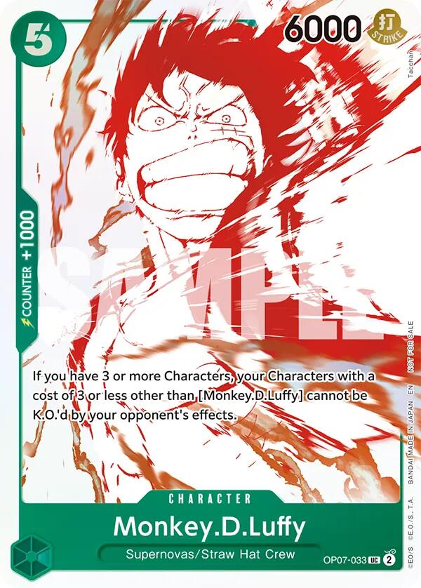 Monkey.D.Luffy - OP07-033 (3rd Anniversary Treasure Campaign Pack) [OP-PR - OP07-033] - Shippin Texas