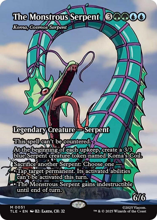 The Monstrous Serpent - Koma, Cosmos Serpent (Borderless) [TLE - 51] - Shippin Texas