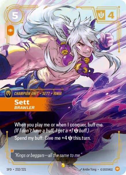 Sett - Brawler (Overnumbered) [SFD - 232/221] - Shippin Texas