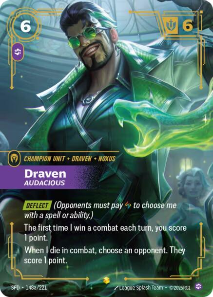Draven - Audacious (Alternate Art) [SFD - 148a/221] - Shippin Texas