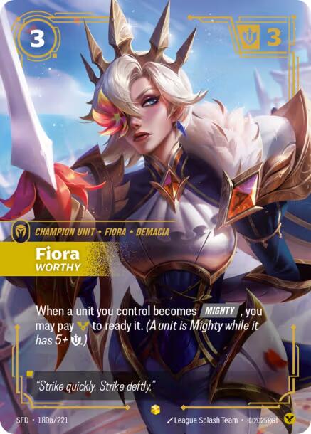 Fiora - Worthy (Alternate Art) [SFD - 180a/221] - Shippin Texas