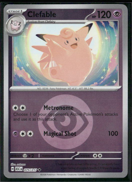 Clefable (Energy Symbol Pattern) [ASC - 075/217] - Shippin Texas