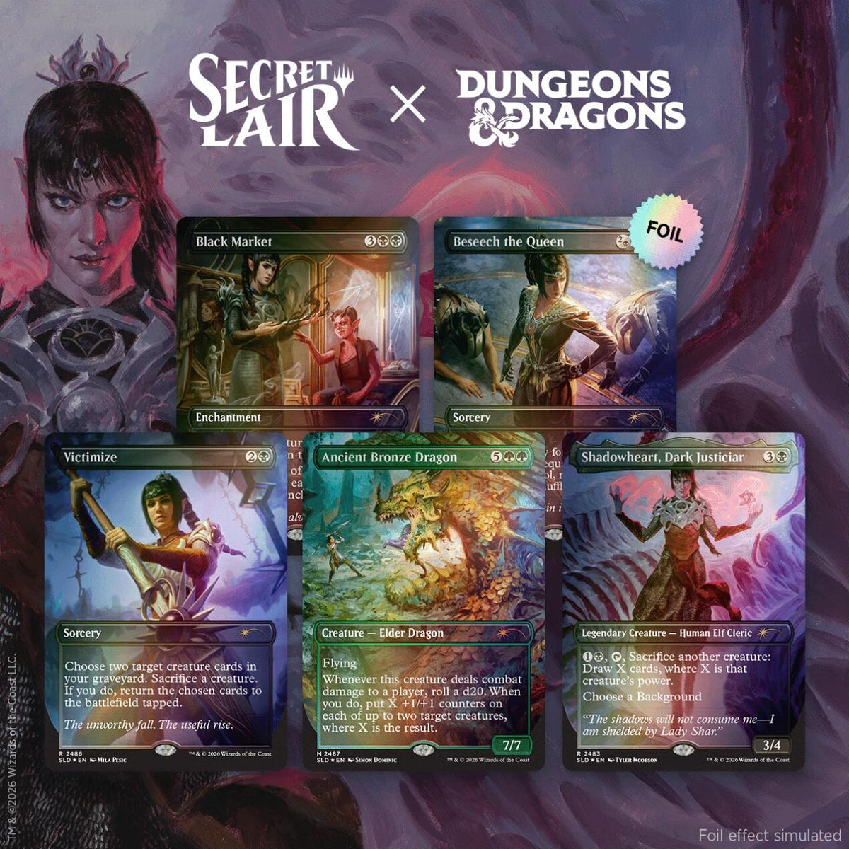 Secret Lair Drop: Secret Lair x Dungeons & Dragons: Shadowheart's Devotion - Traditional Foil Edition [SLD] - Shippin Texas