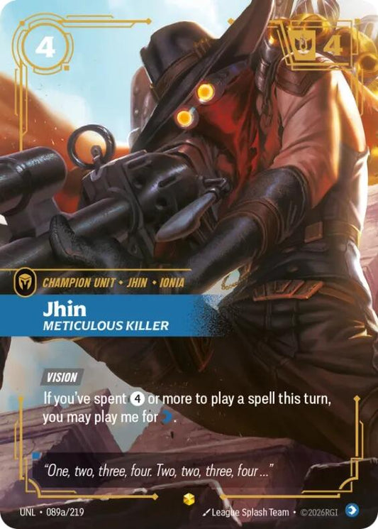 Jhin - Meticulous Killer (Alternate Art) [UNL - 089a/219] - Shippin Texas