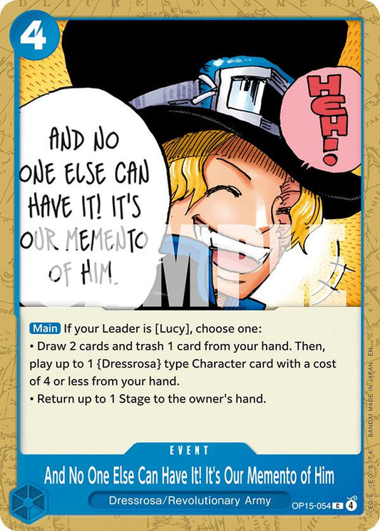 And No One Else Can Have It! It's Our Memento of Him [OP15-EB04 - OP15-054] - Shippin Texas