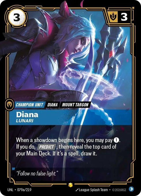 Diana - Lunari (Alternate Art) [UNL - 079a/219] - Shippin Texas