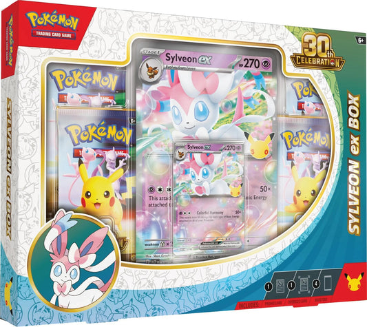 Preorder cheaper in store limit 1 per person 30th Celebration Sylveon ex Box [30C] - Shippin Texas