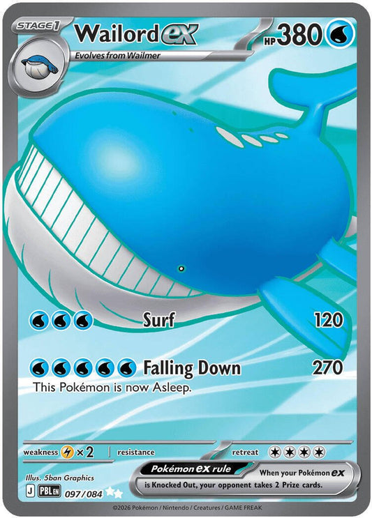Wailord ex - 097/084 [PBL - 097/084] - Shippin Texas