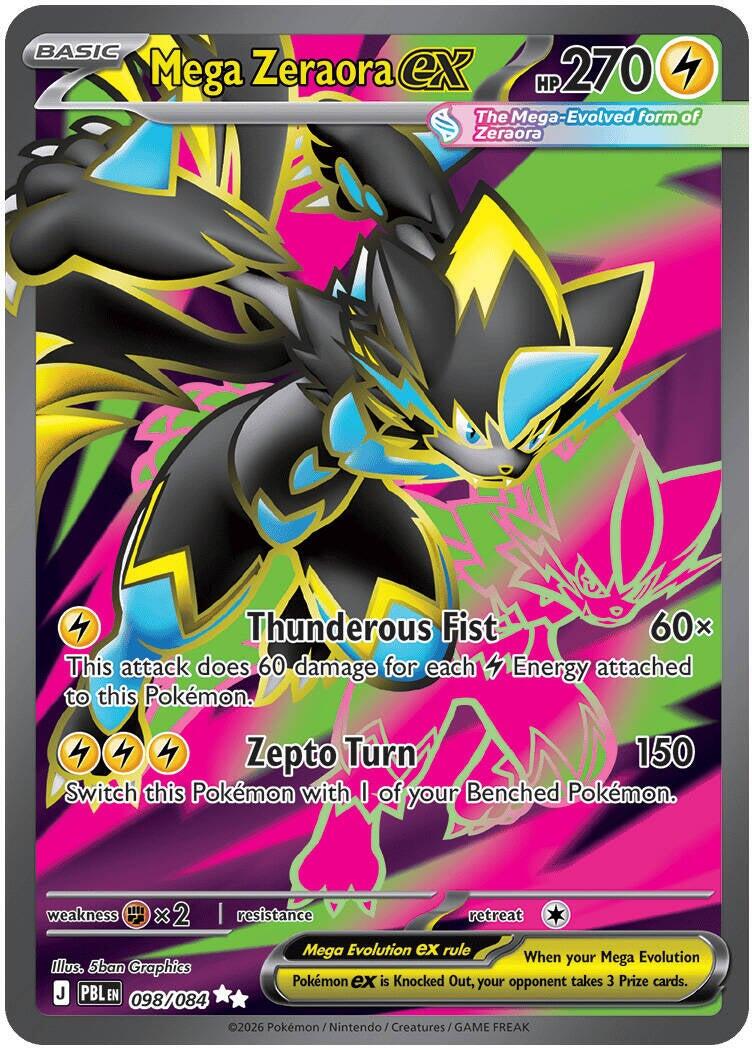 Mega Zeraora ex - 098/084 [PBL - 098/084] - Shippin Texas