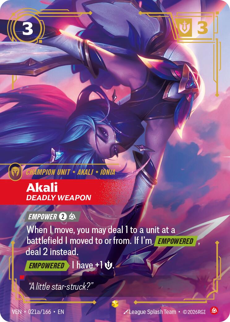 Akali - Deadly Weapon (Alternate Art)