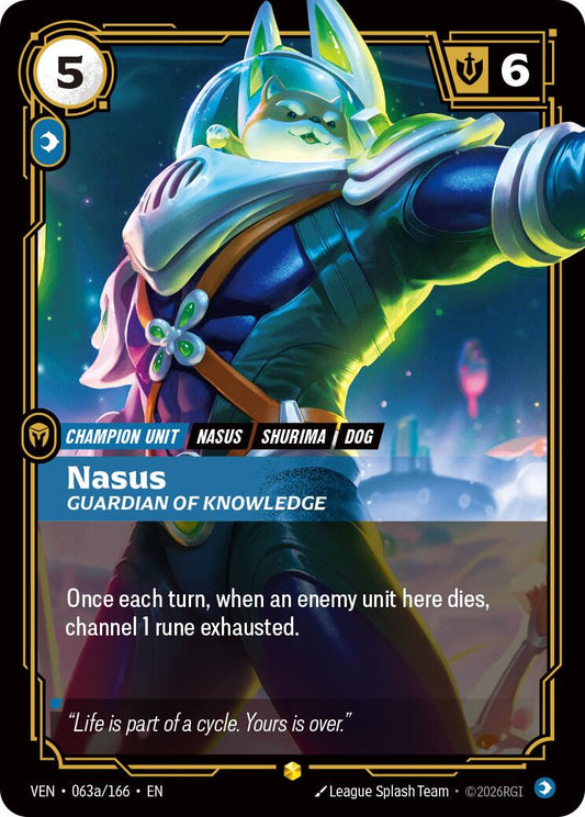 Nasus - Guardian of Knowledge (Alternate Art) [VEN - 063a/166] - Shippin Texas