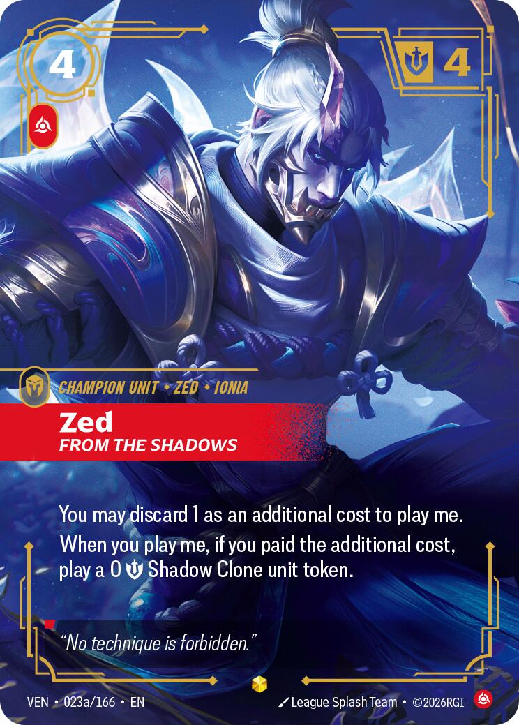Zed - From the Shadows (Alternate Art)