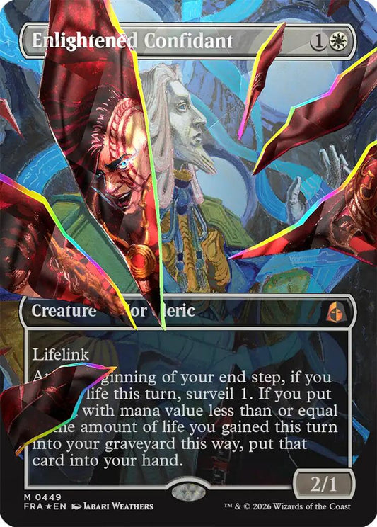 (Preorder) Enlightened Confidant (Borderless) (Facet Foil) (0449) [FRA - 449] - Shippin Texas