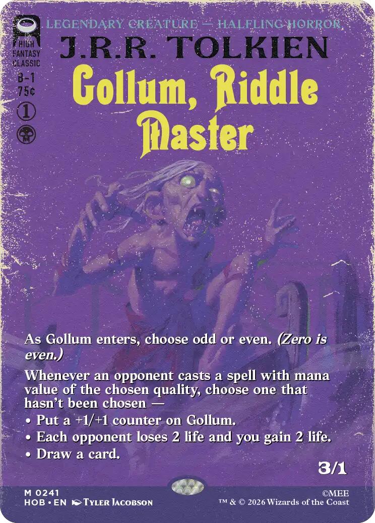 (Preorder) Gollum, Riddle Master (Borderless) [HOB - 241] - Shippin Texas