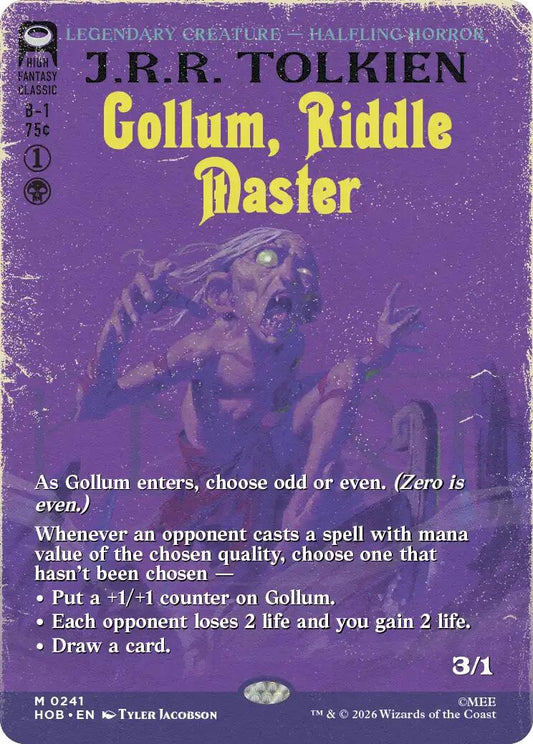 (Preorder) Gollum, Riddle Master (Borderless) [HOB - 241] - Shippin Texas